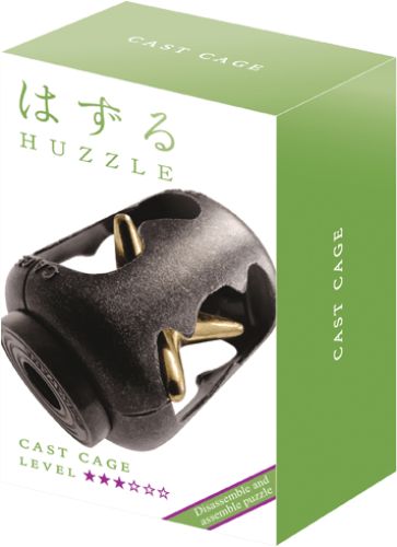 Huzzle Puzzle: Cage (Level 3) features a unique brass 'cage' design, offering engaging and challenging brain-teasing fun.