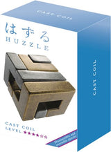 Huzzle Puzzle Coil (Lv4): Intricate cast puzzle with two coiled pieces for challenging brain-teasing fun, ideal for ages 8+.