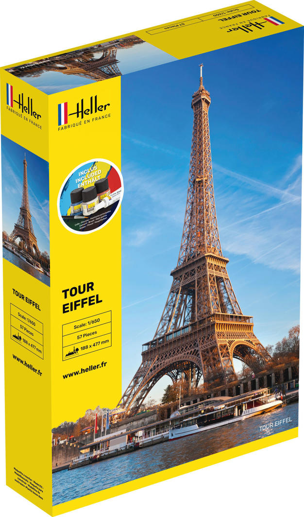 Detailed 1:650 scale model of the Eiffel Tower, showcasing its iconic design and rich Parisian history.