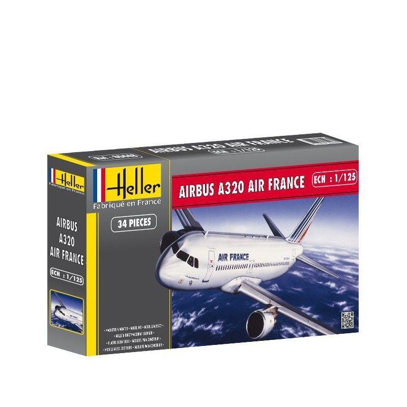 Heller 1:125 scale Airbus A320 model kit, featuring intricate details for aviation enthusiasts and collectors.