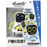 Interactive Silverlit Ycoo Pokibot Square robot toy for kids, featuring voice playback, clapping response, and assorted designs.