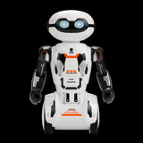 Toy robot with a remote dial, offers 12 commands and 50 programmable actions for kids aged 3+, promoting STEM learning.