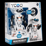 Silverlit Ycoo Macrobot stands 20 cm tall, features 12 commands, and supports 50 programmable actions for creative robotics play.