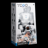 Interactive 40cm programmable robot with LED expressions, remote control, and gesture motion for children aged 5+.