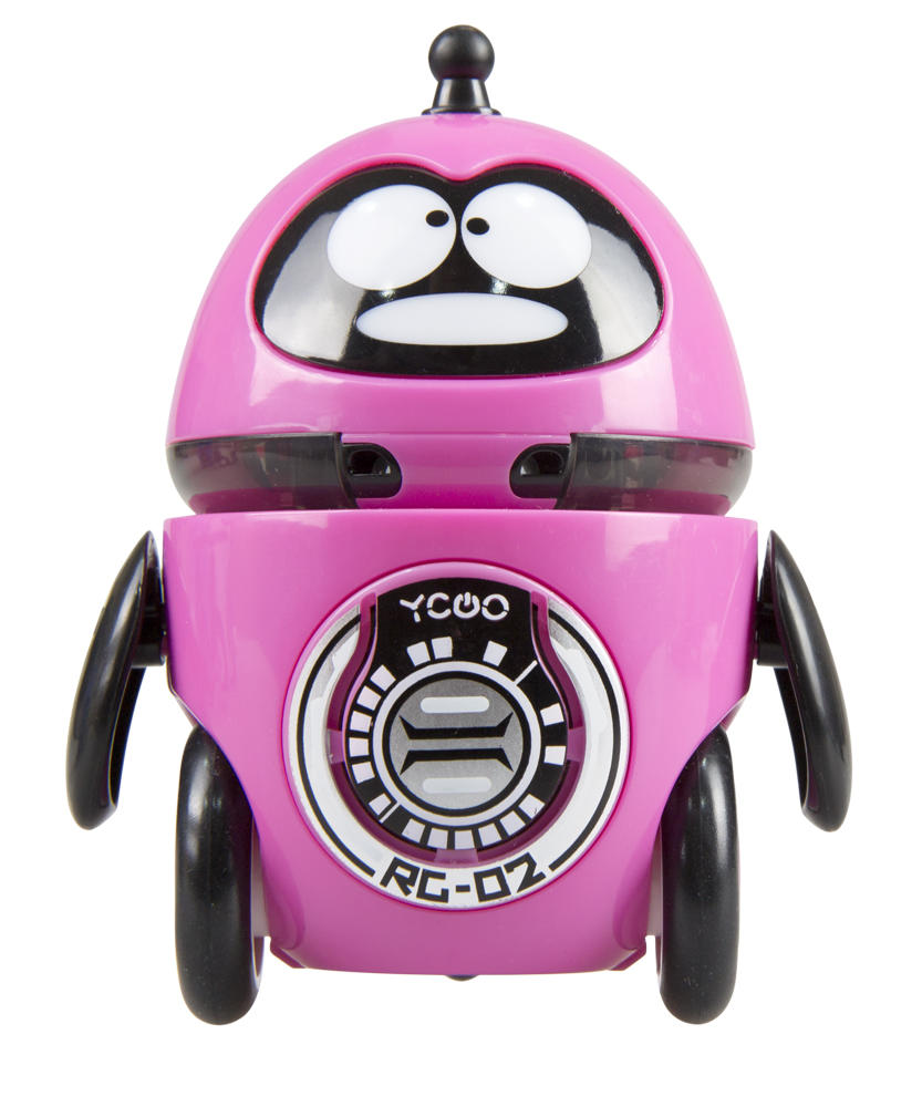 Colorful Silverlit Ycoo Follow Me Droid, a gesture-controlled robot that follows, dances, and avoids obstacles, ideal for kids 5+.