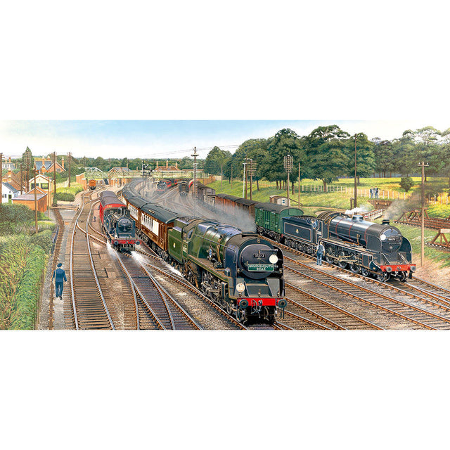 Panoramic 636-piece jigsaw puzzle of New Forest by Barry Freeman, made from eco-friendly recycled board.