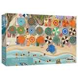 Vibrant 636-piece jigsaw puzzle of the Italian Riviera, beautifully illustrated by Bethany Lord for a relaxing puzzle experience.