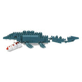 Nanoblock Mosasaurus building set with 180+ pieces, perfect for ages 12 and up, enhancing creativity and fine motor skills.