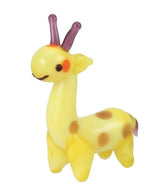 Handmade glass giraffe figurine from Nano Friends, featuring vibrant colors and unique craftsmanship, perfect for collectors.