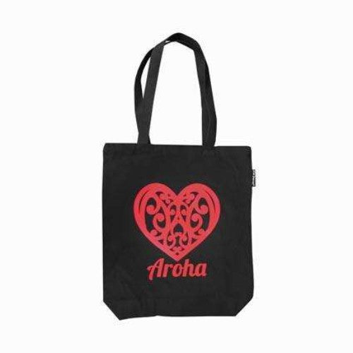 Stylish Black Bag Canvas Aroha, 40cm x 30cm, perfect for daily essentials, gym, shopping, and modern lifestyle adventures.