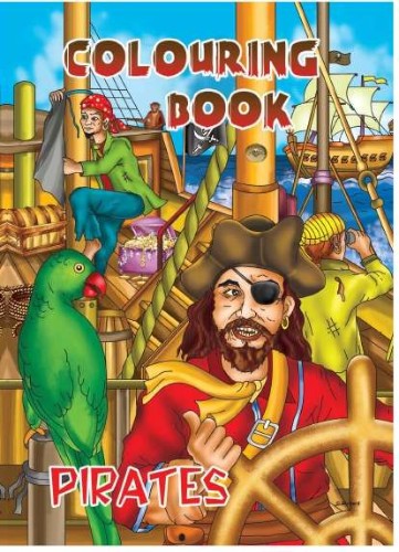 A vibrant A4 colouring book featuring 24 pirate-themed illustrations for creative fun and imagination.