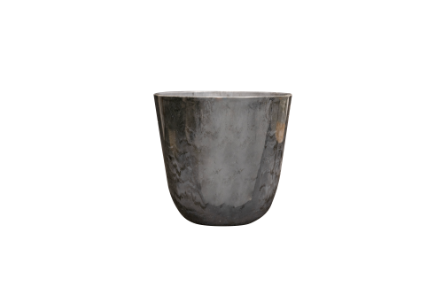 X-Large marble grey pot (25 x 27cm) by Ter Steege, made from 50% natural and recycled materials, ideal for stylish indoor and outdoor gardening.