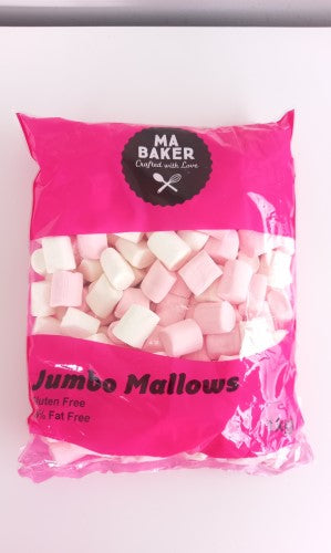 Marshmallows Jumbo Ma Baker 1kg - Packet