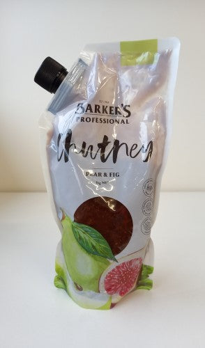 Relish Pear & Fig 1kg Barkers  - Packet