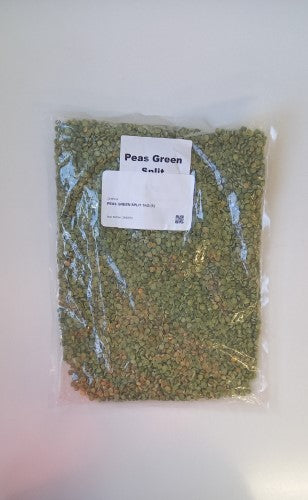 Pack of 1kg split green peas, gluten-free and vegan, perfect for soups and salads, rich in plant-based protein and fiber.