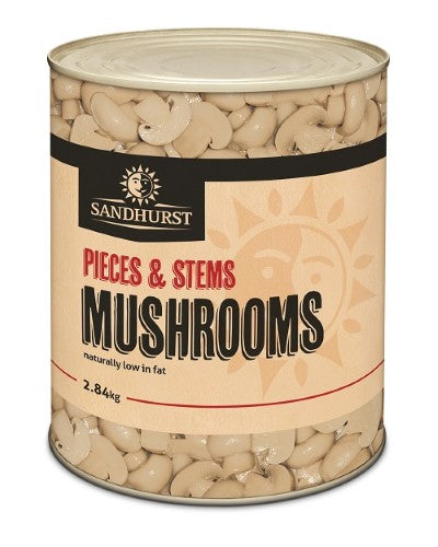 Canned Mushroom Pieces and Stems A10 for rich flavors in soups and stir-fries, ensuring freshness and easy storage.