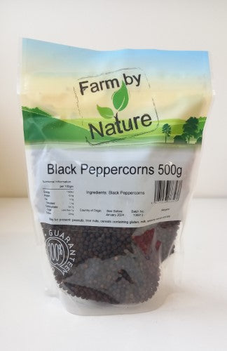 Peppercorns Whole Black 500gm - Packet