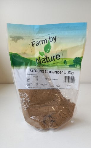 500gm packet of premium ground coriander, ideal for enhancing flavors in various cuisines like Indian and Middle Eastern.