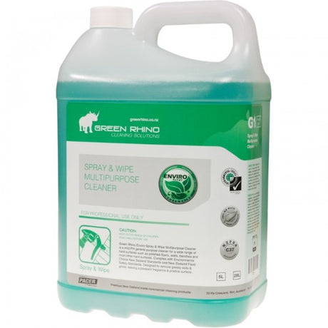 Eco-friendly 5L multi-purpose cleaner in a bottle, effective on various surfaces for a sparkling, streak-free finish.