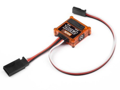 HPI D-BOX 2: Compact adjustable stability control system enhances RC vehicle handling for on-road and off-road driving.