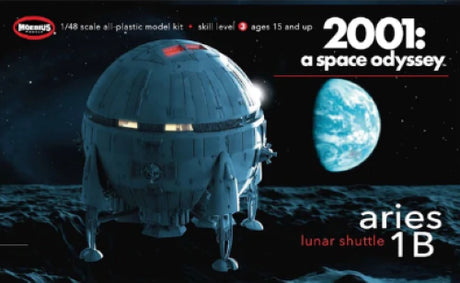 Detailed 1/8 scale model of the 2001 Aries 1B spacecraft, showcasing authentic design and intricate features for collectors.