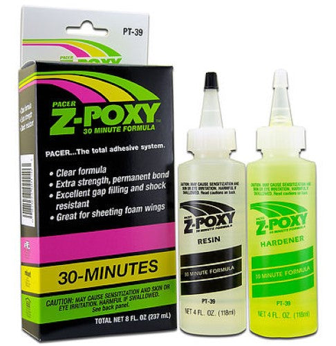 Versatile Z-Poxy 30min epoxy adhesive in 237ml, ideal for strong, waterproof bonds in various materials and projects.