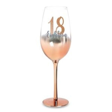 Elegant rose gold ombre champagne glass, perfect for toasting at special occasions with a touch of luxury.