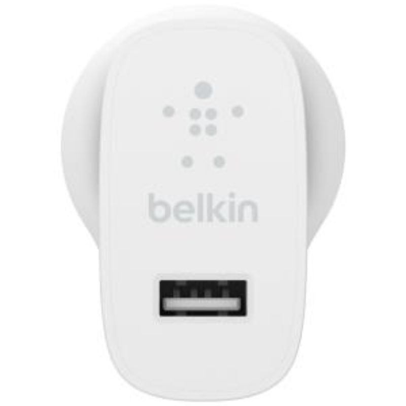 Belkin AC Adapter - USB, a 12W wall charger for fast, safe charging of smartphones and tablets, perfect for on-the-go convenience.