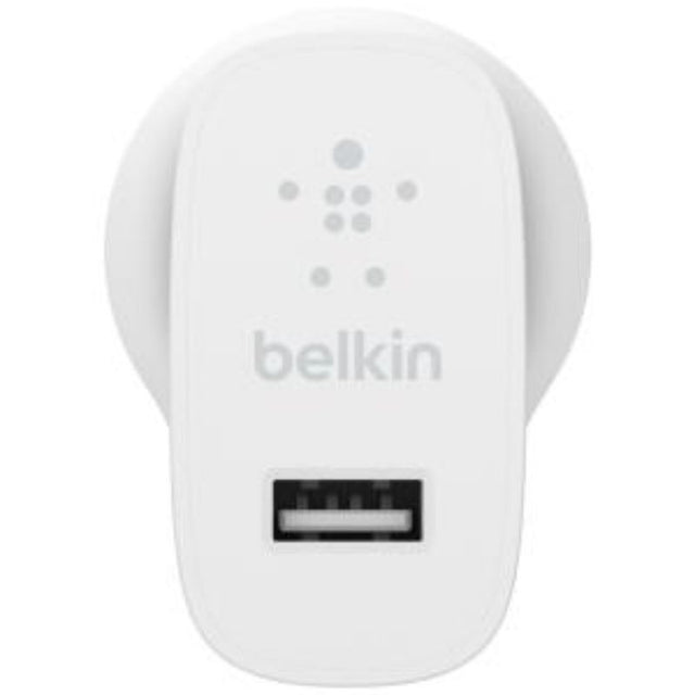 Belkin AC Adapter - USB, a 12W wall charger for fast, safe charging of smartphones and tablets, perfect for on-the-go convenience.