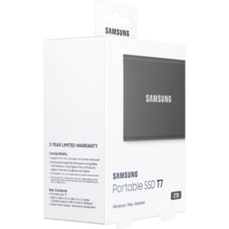 Samsung T7 MU-PC2T0T/WW 2 TB Portable Solid State Drive - External - PCI Expres