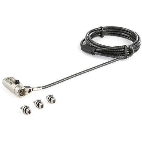 6.5' Startech 3-in-1 universal laptop cable lock with a 4-digit combination for enhanced theft protection and mobility.