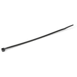 Black 8" cable ties in a 100 pack, strong Nylon 66, ideal for organizing and bundling cables up to 2.16" in diameter.