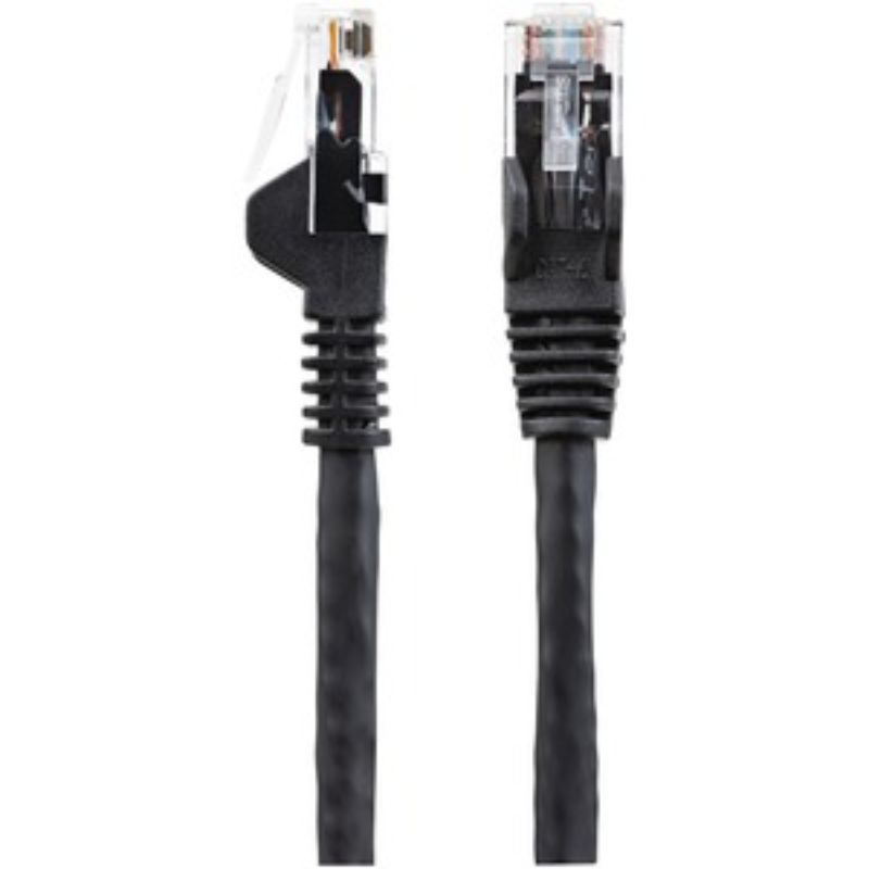 50 cm StarTech Cat.6 UTP Patch Cable, featuring RJ-45 connectors, 10 Gbps speed, and LSZH design for safe networking.