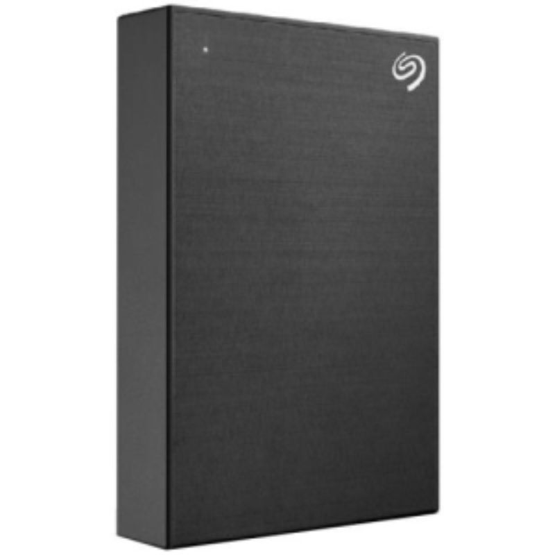 Seagate 1TB One Touch HDD in black, offering USB 3.0 connectivity and automatic backup options for efficient file storage.