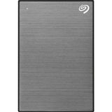 Seagate One Touch 1 TB Portable Hard Drive in Space Gray, compact, USB 3.0, ideal for easy data storage and backup.