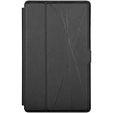 Slim black Targus Click-In Case for Samsung Galaxy Tab A7 Lite 8.7", offering durability, protection, and a built-in stand.