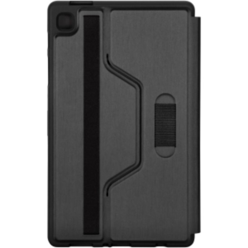 Black Targus Click-In Case for Samsung Galaxy Tab A7 Lite 8.7", offering protection and a built-in stand for versatile use.