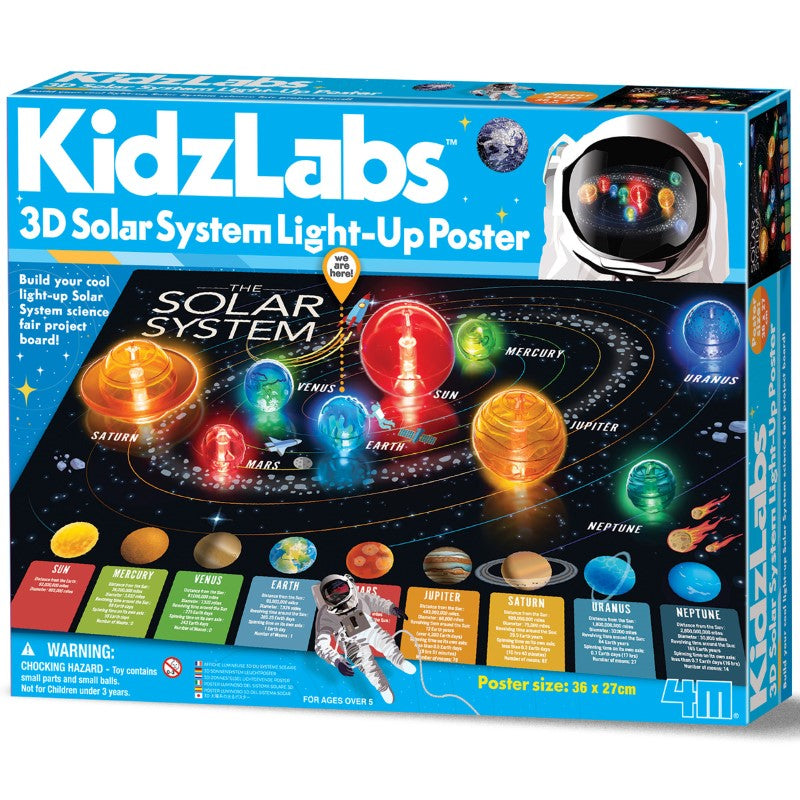 KidzLabs/3D Solar System Light-Up Poster - 4M