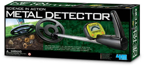 Lightweight 4M Metal Detector with LCD display, adjustable angle, and up to 80cm detection depth for treasure hunting adventures.