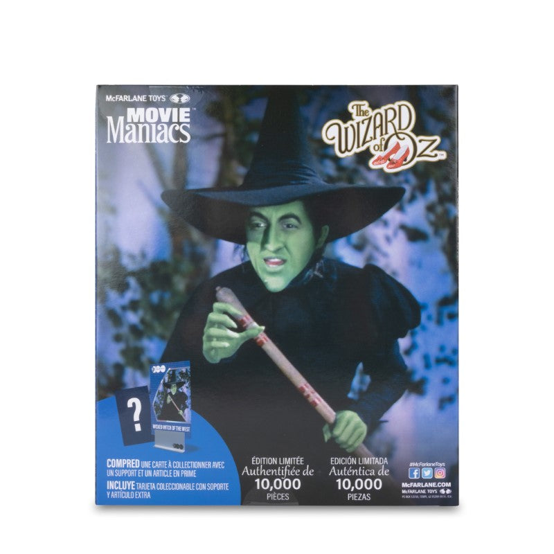 6-inch WB 100 Wicked Witch of the West figurine with vibrant colors, backdrop, and numbered certificate of authenticity.