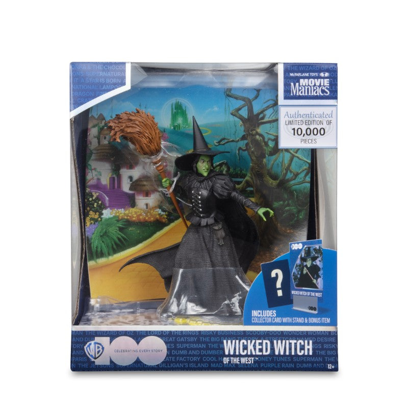 Limited edition 6-inch Wicked Witch of the West figurine with vibrant colors, scenic backdrop, and certificate of authenticity.