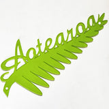 Kiwiana Wall Art featuring a Lime Silverfern design in Satin Acrylic, perfect for enhancing home or office decor.