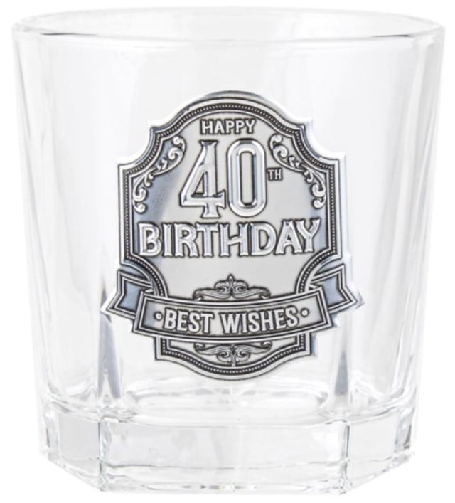 Elevate celebrations with a 210ml spirit glass featuring an engravable pewter badge for personalized gifting.