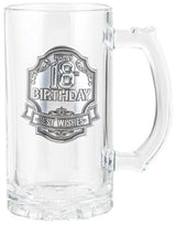 Engravable 490ml pewter tankard with classic design, ideal for celebrating 18th birthdays and special occasions.