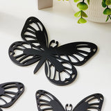 Acrylic Wall Art - Black Monarch Set featuring three elegant matte black pieces, perfect for modern home decor.