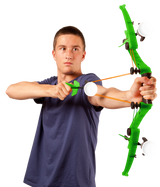 Colorful Z-Tek Bow by Zing, designed for outdoor play, enhancing skills and promoting active fun for kids aged 6 and up.