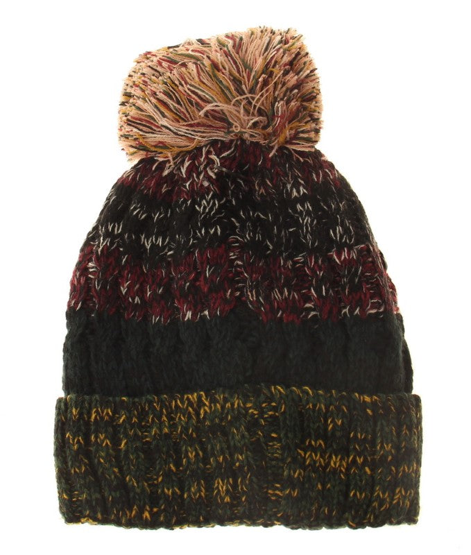 Stylish mix color WINE hats with matching lining; cozy acrylic set of 2 for winter outfits and outdoor adventures.