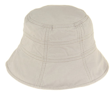 Stylish GREY cotton bucket hat with 7cm brim, detachable chin strap, and adjustable fit for sunny adventures.