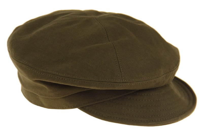 Set of 2 khaki army hats made of lightweight fabric, perfect for outdoor style and comfort, fitting most head sizes.