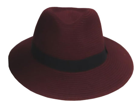 Unisex cabernet fedora hat with UPF 50+ protection and adjustable band for comfort and style. Perfect for any occasion.